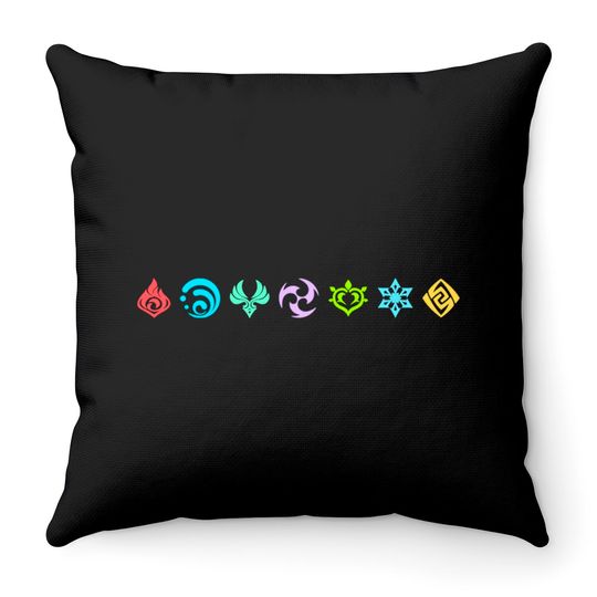 Genshin Visions - Genshin Impact - Throw Pillows