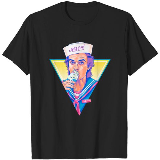 Ahoy! Free Ice Cream Lick - Steve Harrington - T-Shirt
