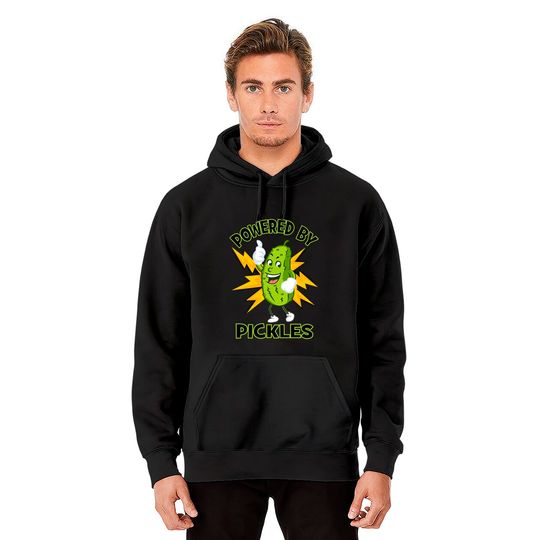 Funny Powered By Pickles Great Pickle Lover Gift Idea - Pickle - Hoodies