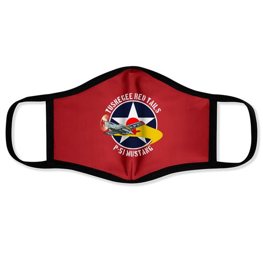 Tuskegee Red Tails - Tuskegee Airmen - Face Masks