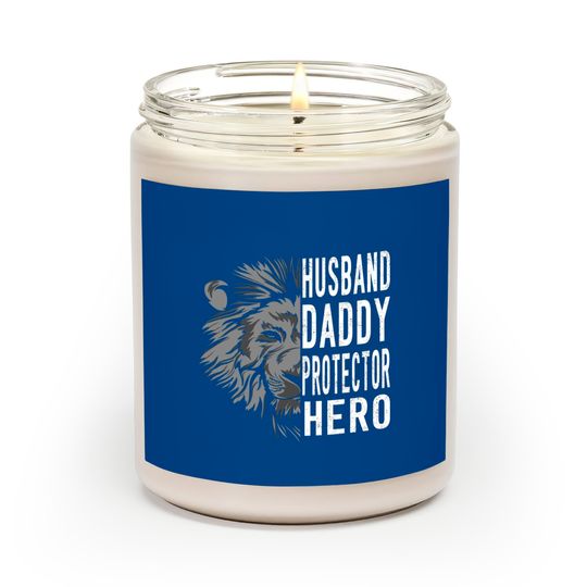 Discover husband daddy protective hero.father's day gift - Husband Daddy Protector Hero - Scented Candles