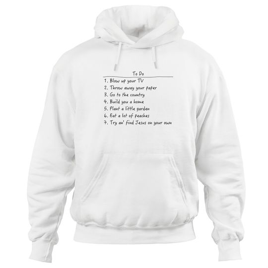 Spanish Pipedream Checklist - John Prine - Hoodies