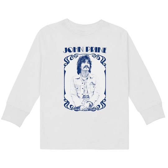 John Prine - Vintage Faded Style Fan Artwork - John Prine -  Kids Long Sleeve T-Shirts