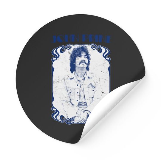 John Prine - Vintage Faded Style Fan Artwork - John Prine - Stickers