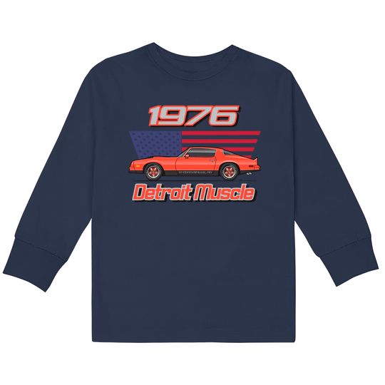 Orange Formula - 1976 Firebird Formula -  Kids Long Sleeve T-Shirts