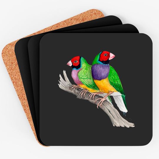 Gouldian Finches Classic Coasters