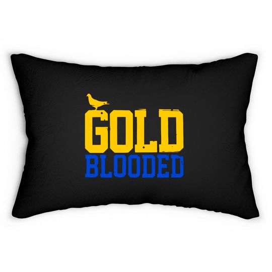 Warriors Gold Blooded 2022 Lumbar Pillow, Gold Blooded unisex Lumbar Pillows