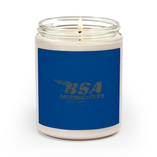 BSA Birmingham Logo British Motorcycles Scented Candle Scented Candles