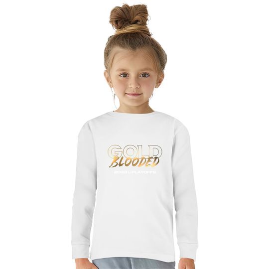 Gold blooded Warriors  Kids Long Sleeve T-Shirts