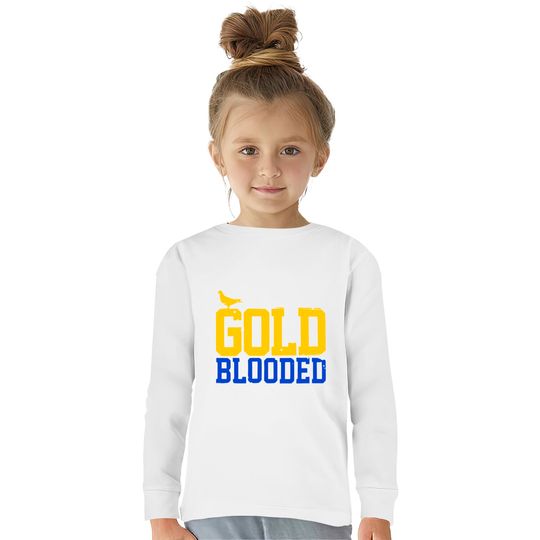 Warriors Gold Blooded 2022 Shirt, Gold Blooded unisex  Kids Long Sleeve T-Shirts