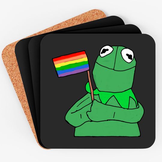 Gay Pride Kermit - Kermit - Coasters