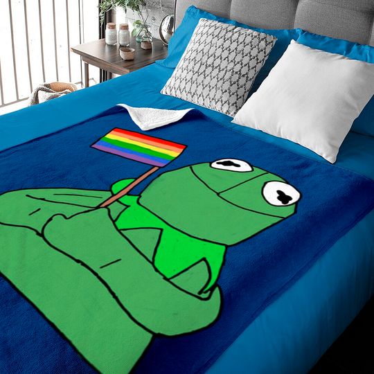 Gay Pride Kermit - Kermit - Baby Blankets