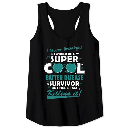 Batten Disease Awareness Super Cool Survivor - In This Family No One Fights Alone - Batten Disease Awareness - Tank Tops