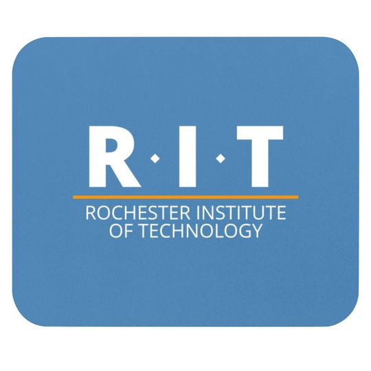 Discover R.I.T | Rochester Institute of Technology (Dot, White, Orange Bar) - Rit - Mouse Pads
