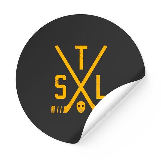 Discover STL Retro Sticks - Blue - St Louis - Stickers