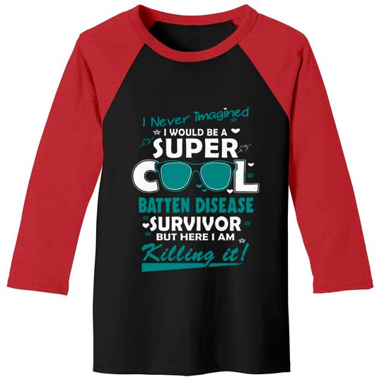 Batten Disease Awareness Super Cool Survivor - In This Family No One Fights Alone - Batten Disease Awareness - Baseball Tees