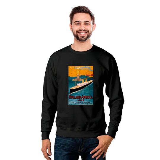 Vintage Travel Poster USA Holland America Line - Holland - Sweatshirts