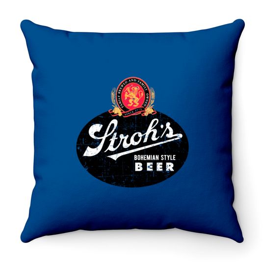 Discover Stroh's Beer - Beer - Throw Pillows