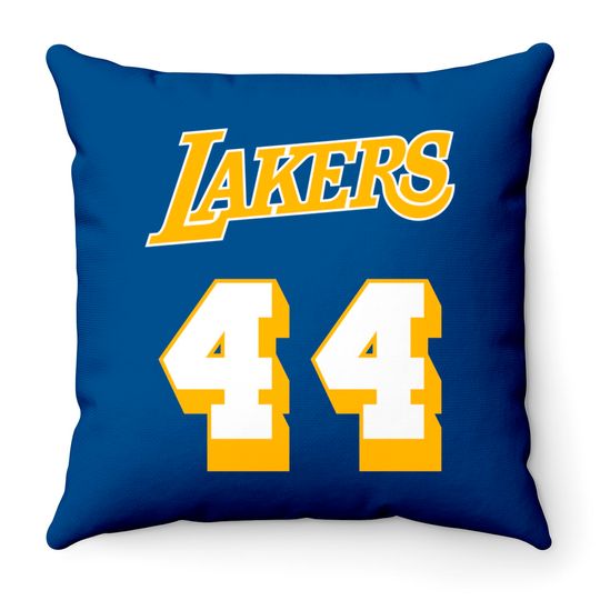 Jerry West Jersey - Jerry West - Throw Pillows