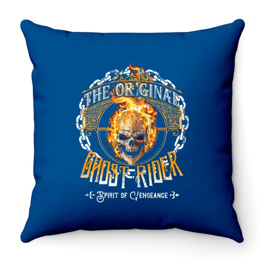 The Original Ghost Rider, distressed - Ghost Rider - Throw Pillows