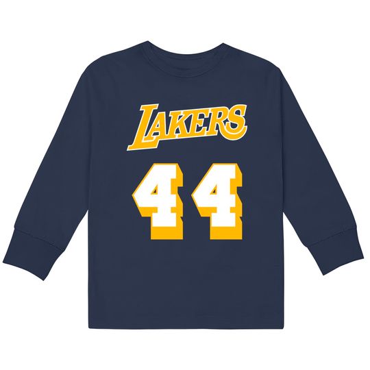 Jerry West Jersey - Jerry West -  Kids Long Sleeve T-Shirts