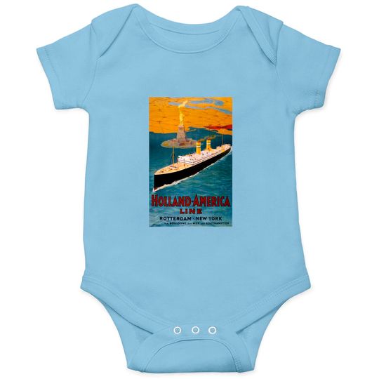 Discover Vintage Travel Poster USA Holland America Line - Holland - Onesies