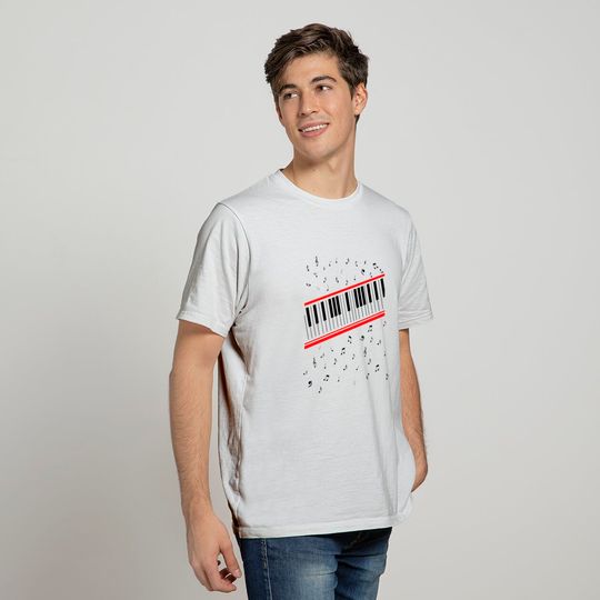 Michael Jackson 80s Beat It Piano // Keyboard Design - 80s Music Fan - T-Shirt