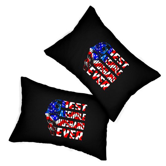 Best Asshole Husband Ever Funny Skull Husband - Husband Birthday - Lumbar Pillows