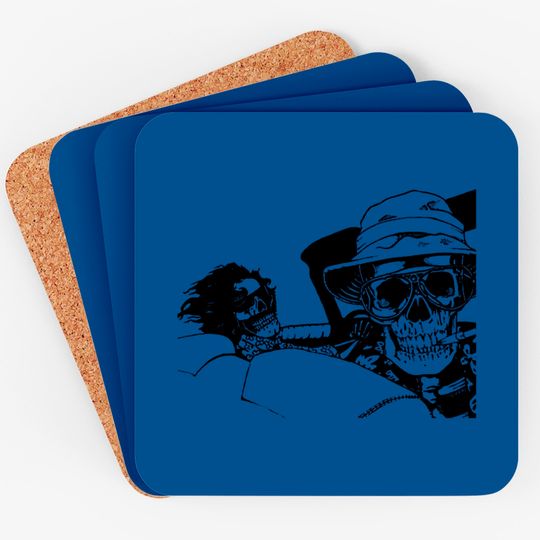 Discover Coasters Fear Loathing Las Vegas Skull Skeleton Bat Country Dr. Gonzo Hunter S Thompson Cult Movie Psychedelic Trippy LSD Acid