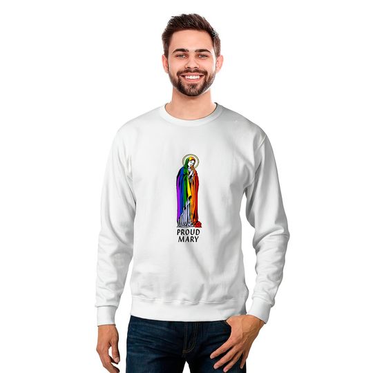 Mother Mary Shirt, Mother Mary Gift, Christian Shirt, Christian Gift, Proud Mary Rainbow Flag Lgbt Gay Pride Support Lgbtq Parade Sweatshirts