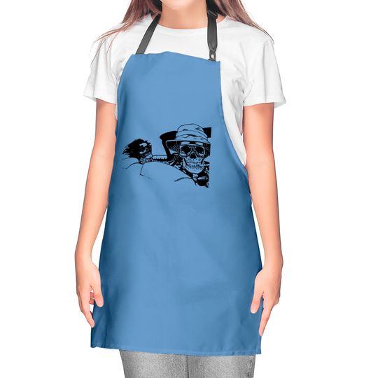 Kitchen Aprons Fear Loathing Las Vegas Skull Skeleton Bat Country Dr. Gonzo Hunter S Thompson Cult Movie Psychedelic Trippy LSD Acid