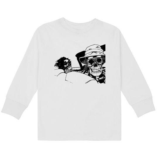Discover Kids Long Sleeve T-Shirts Fear Loathing Las Vegas Skull Skeleton Bat Country Dr. Gonzo Hunter S Thompson Cult Movie Psychedelic Trippy LSD Acid