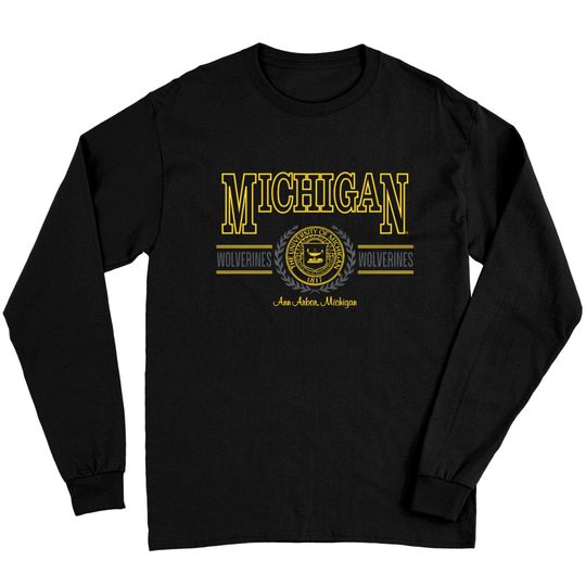 Discover Vintage 90s The University of Michigan Crewneck Long Sleeves