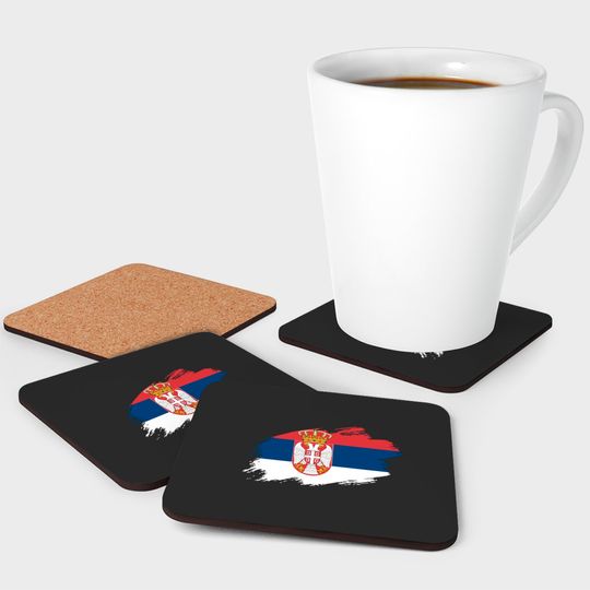 Serbia Serbian flag Coasters