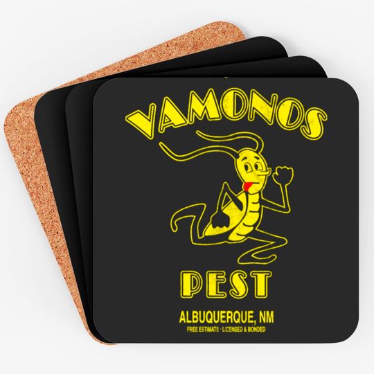 Discover Vamonos Pest Control Logo Coasters