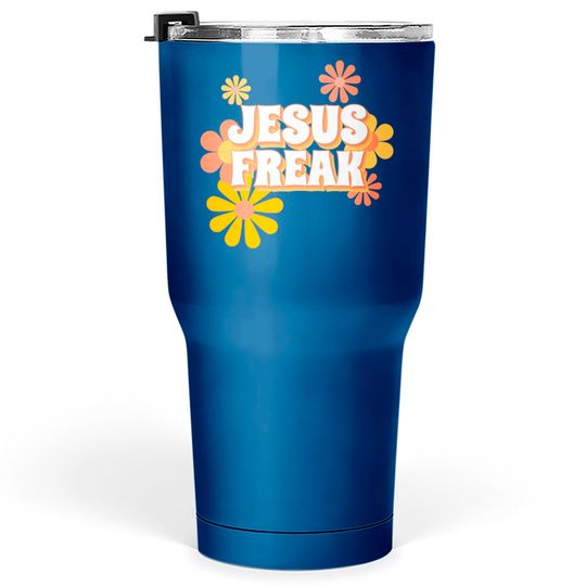 Retro Jesus freak hippie flowers-vintage Jesus Tumblers 30 oz