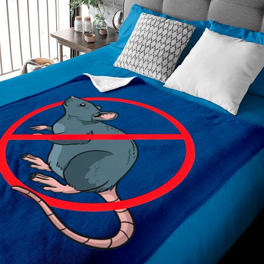 Discover Pest Control Exterminator No Rat Sign Baby Blankets