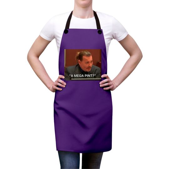 A Mega Pint Johnny Depp Aprons,Justice For Johnny Depp Apron