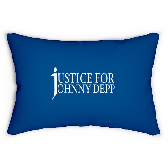 Justice For Johnny Depp Lumbar Pillows, Johnny Depp Lumbar Pillow, Johnny Depp Lumbar Pillow
