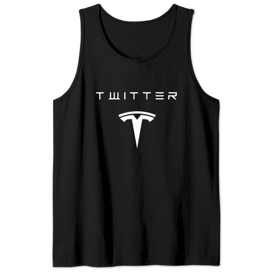 New Elon Musk Twitter Tesla Logo Tank Tops