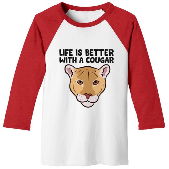 Funny Cougars Lover Life Is Better With Cougar Baseball Tees