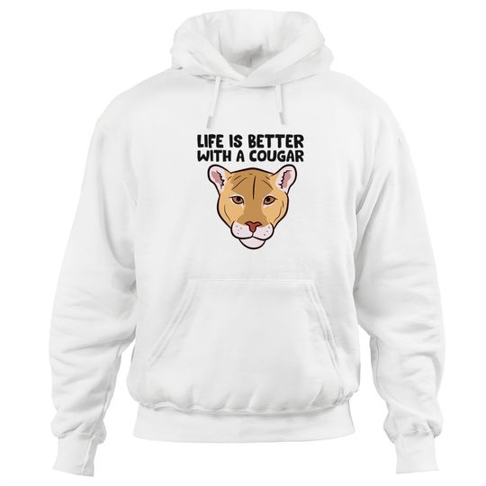Discover Funny Cougars Lover Life Is Better With Cougar Hoodies