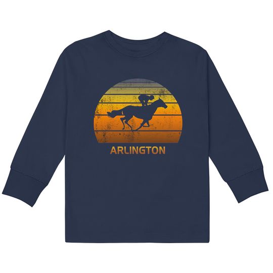 Retro Arlington Illinois Horse Racing Park shirt  Kids Long Sleeve T-Shirts