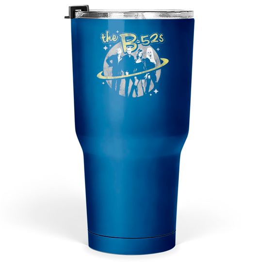 The B-52's Logo and Planet Navy Heather Tumblers 30 oz