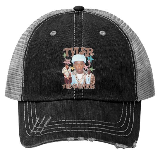 Discover Tyler The Creator Unisex Trucker Hats, Vintage Bootleg Graphic Trucker Hat