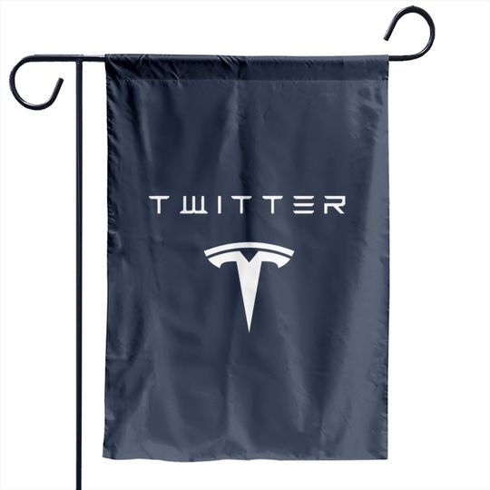 New Elon Musk Twitter Tesla Logo Garden Flags