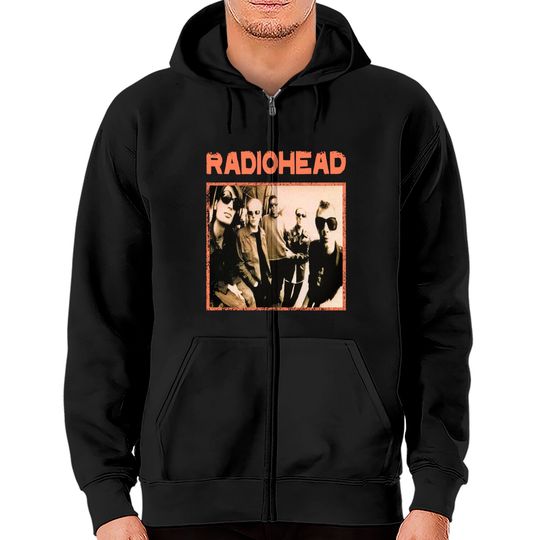 Radiohead Group Shirt Prtin Art Zip Hoodies