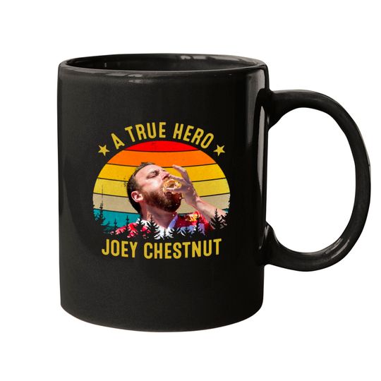 A True Hero Funny Joey Chestnut Vintage Retro Clas