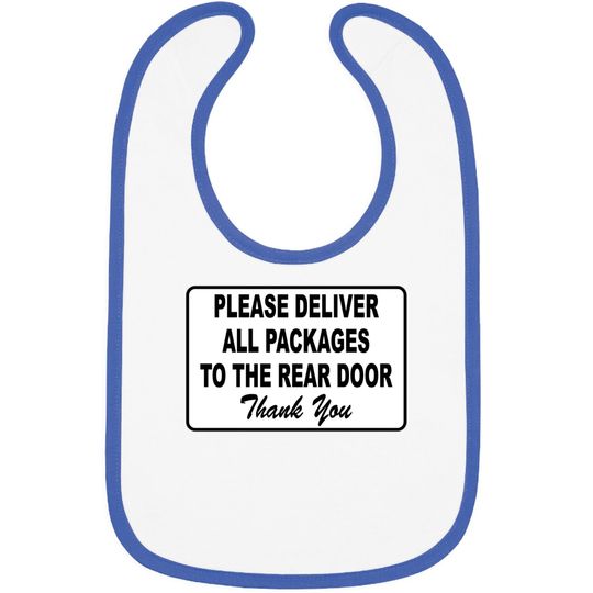 Discover Please Deliver All Packages to Rear Door Bibs