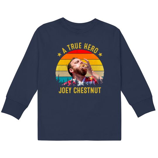 A True Hero Funny Joey Chestnut Vintage Retro Clas